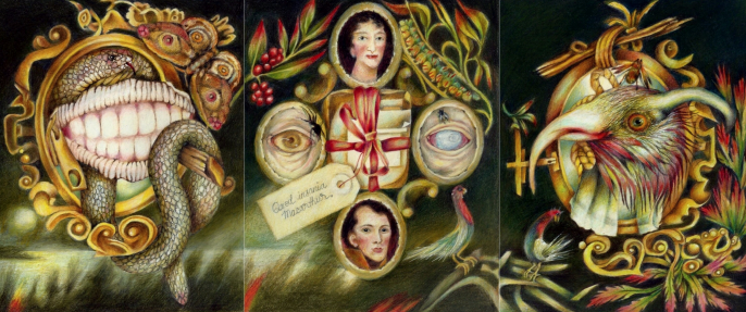 In and Out the Windows: much of the last decade in coloured pencil