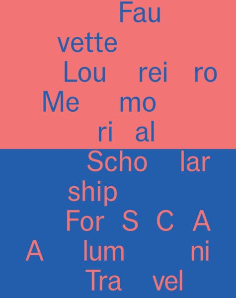 The SCA Alumni Fauvette Loureiro Memorial Scholarship 2025
